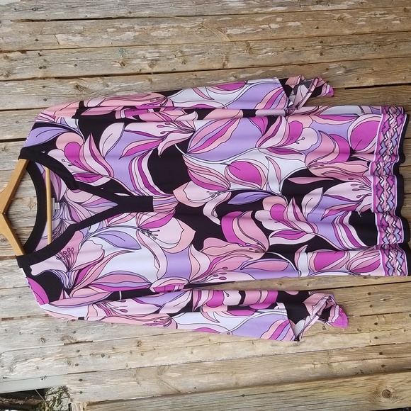 SEXY WILD MOD PRINT Avenue Size 26/28 SOFT STRETCHY TUNIC - Picture 2 of 9